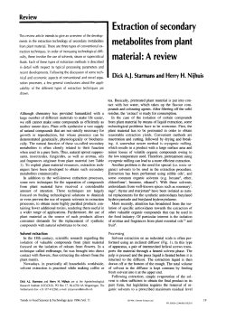 Extraction of secondary metabolites from plant material: A review