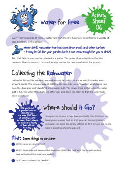 Collecting the Rainwater Where should it Go? Water for Free Activity
