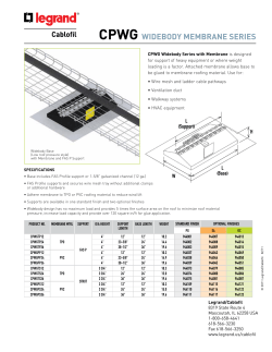 cpWg WideBody memBrane series