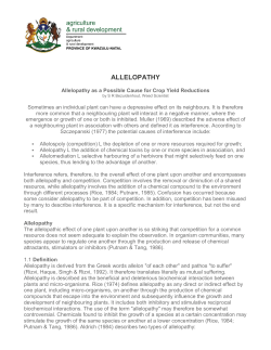 allelopathy - KZN Department of Agriculture