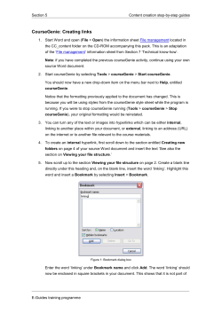 CourseGenie: Creating links