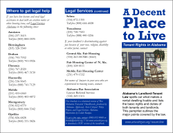 Tenant Rights in Alabama