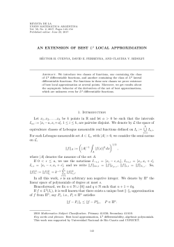 AN EXTENSION OF BEST L2 LOCAL APPROXIMATION 1