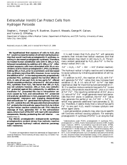 Extracellular Iron(II) Can Protect Cells from Hydrogen Peroxide