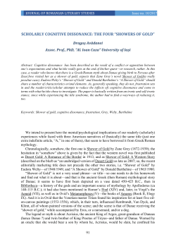 SCHOLARLY COGNITIVE DISSONANCE: THE FOUR &ldquo;SHOWERS