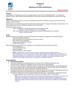 Guideline &ndash; Meeting and Event Notifications