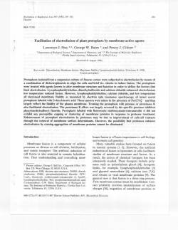 Facilitation of electrofusion - Department of Chemistry [FSU]