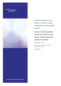 Impact of radio spectrum on the UK economy and factors influencing