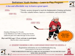 Bethlehem Youth Hockey &ndash; Learn to Play Program