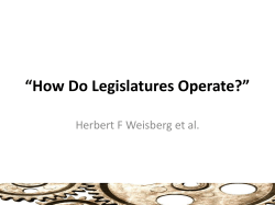 How Do Legislatures Operate?