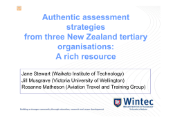Authentic assessment strategies from three New Zealand tertiary