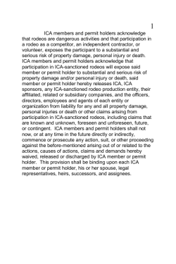 Rules of the - the Idaho Cowboys Association
