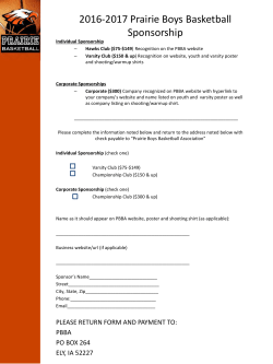 2014-2015 Prairie Boys Basketball Fundraiser