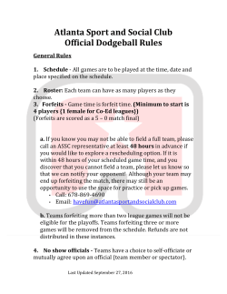 Atlanta Sport and Social Club Official Dodgeball Rules