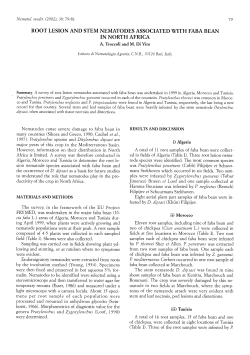 root lesion and stem nematodes associated with faba bean in north