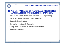 topic 1.1. families of materials, properties - OCW