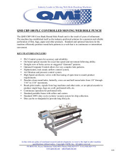 qmi cbp-100 plc controlled moving web hole punch