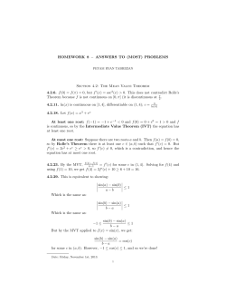 HOMEWORK 8 &minus; ANSWERS TO (MOST) PROBLEMS Section 4.2