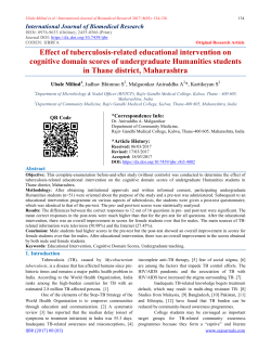 Effect of tuberculosis-related educational intervention on cognitive