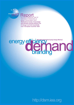 Knowledge of energy saving efforts