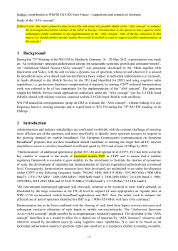8 Implementation of the &ldquo; ASA concept &rdquo; conditions (sharing