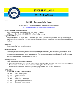 Peaks Ice Arena - Student Wellness