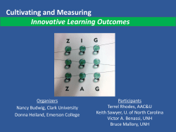 Cultivating and Measuring Innovative Learning Outcomes