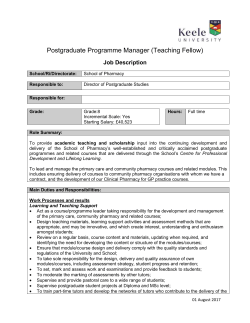 Job Description - Keele University