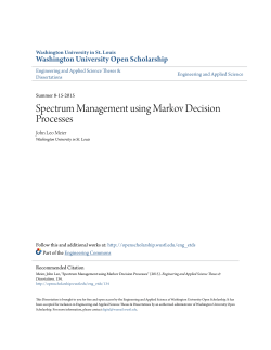 Spectrum Management using Markov Decision Processes