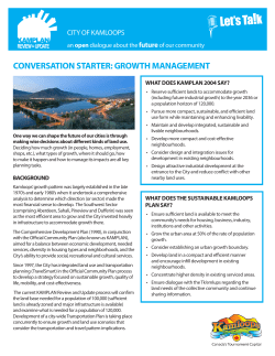 growth management - City of Kamloops
