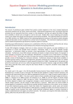 Model structure - Primary Industries Climate Challenges Centre