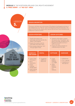 Lesson 5 - Free Derry - A `No Go`