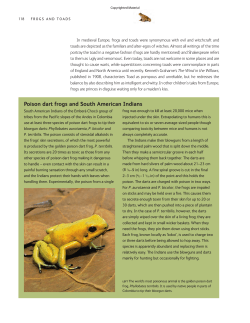 Poison dart frogs and South American Indians