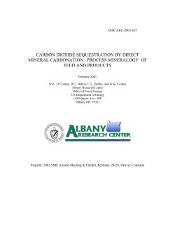 carbon dioxide sequestration by direct mineral