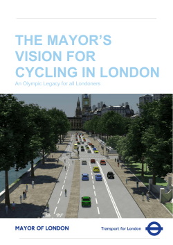 the mayor`s vision for cycling in london