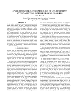 space-time correlation modeling of multielement antenna systems in
