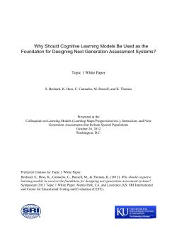 Why Should Cognitive Learning Models Be Used as the Foundation