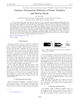 Gamma Attenuation Behavior of Some Stainless and Boron Steels