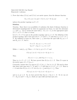 Math 6131 Fall 2011 Jan Mandel Homework 1 solutions 1. Prove