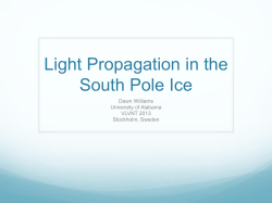 Light Propagation in the South Pole Ice