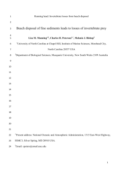 Running head: Invertebrate losses from beach