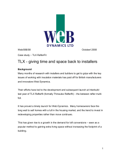 TLX - giving time and space back to installers