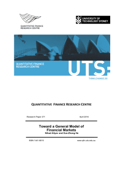 Toward a General Model of Financial Markets