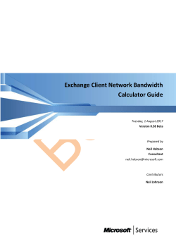 Exchange Client Network Bandwidth - TechNet Gallery
