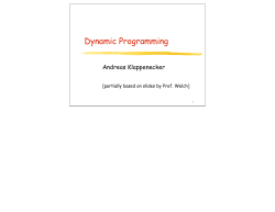 Dynamic Programming - TAMU Computer Science People Pages