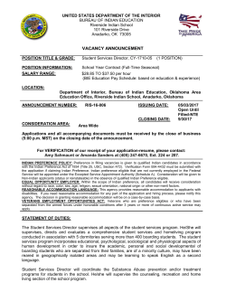 Student Services Director (VA# D01B02-2017-006)