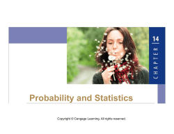 Probability and Statistics