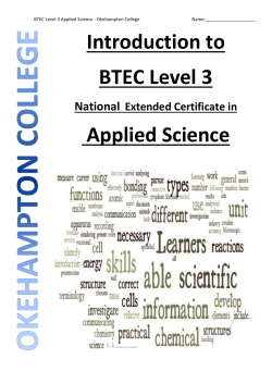 Science BTEC - Okehampton College