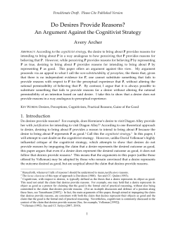 Do Desires Provide Reasons?