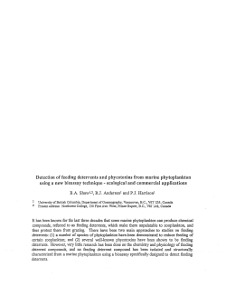 Detection of feeding deterrents and phycotoxins from marine